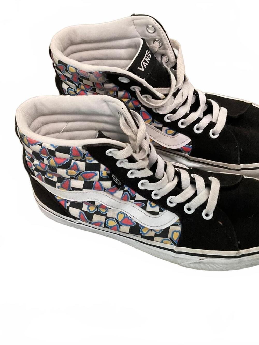 Vans Sk8 Hi Black Multicolor Butterfly High Top Sneakers ❤